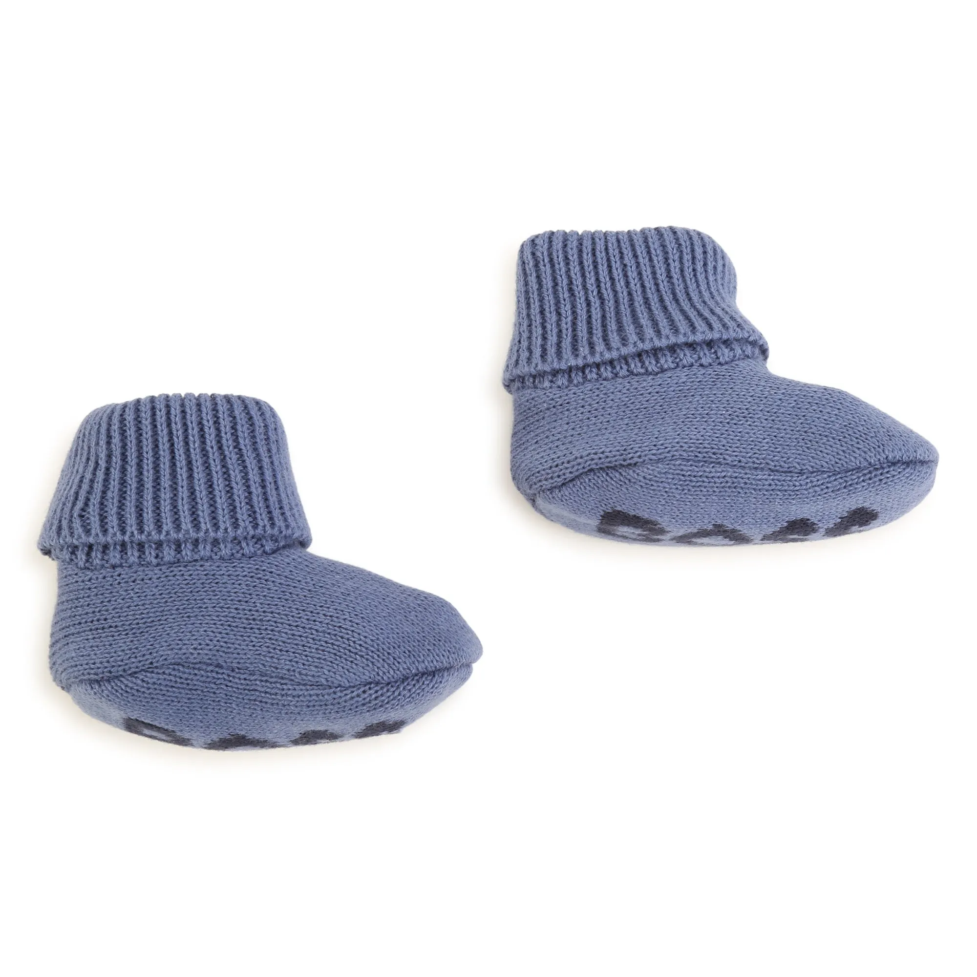 Navy AOP Logo Hat & Booties Set