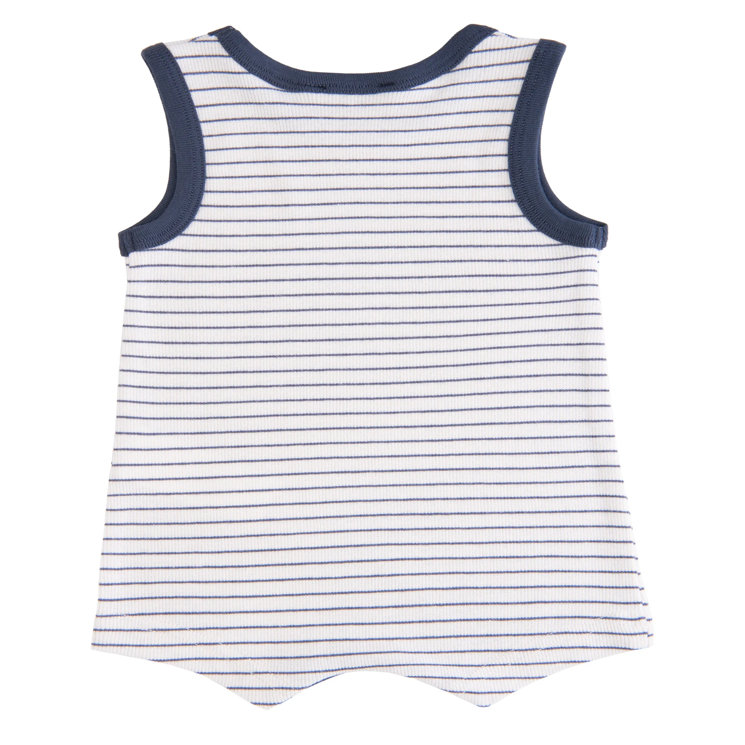 Navy Striped Sleeveless Modal Shortie