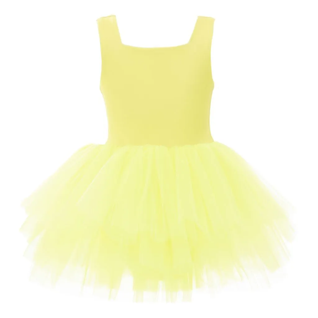 Neon Yellow Tulle Tutu Dress