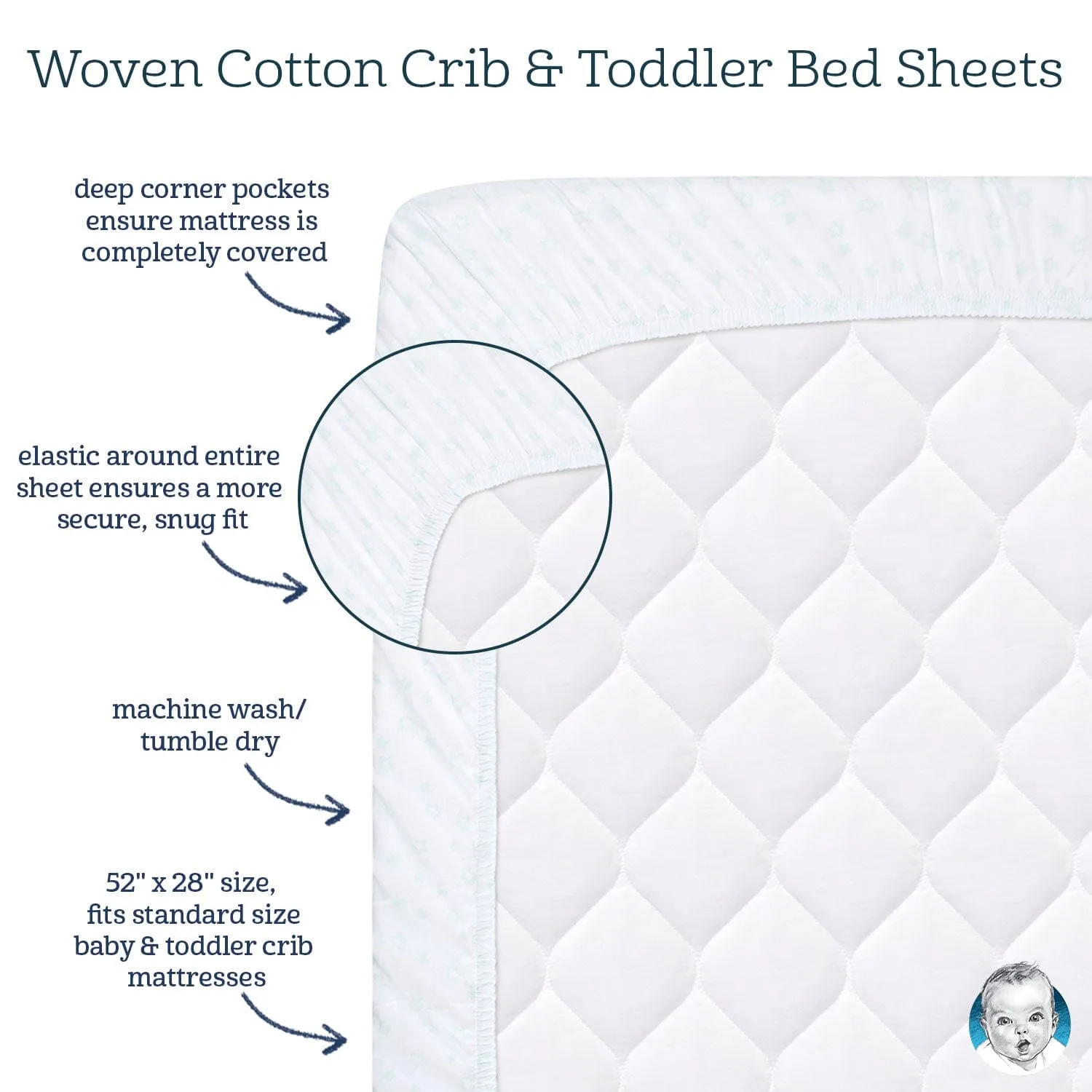 Neutral Sloth Ombre Printed Sheet Gerber Childrenswea