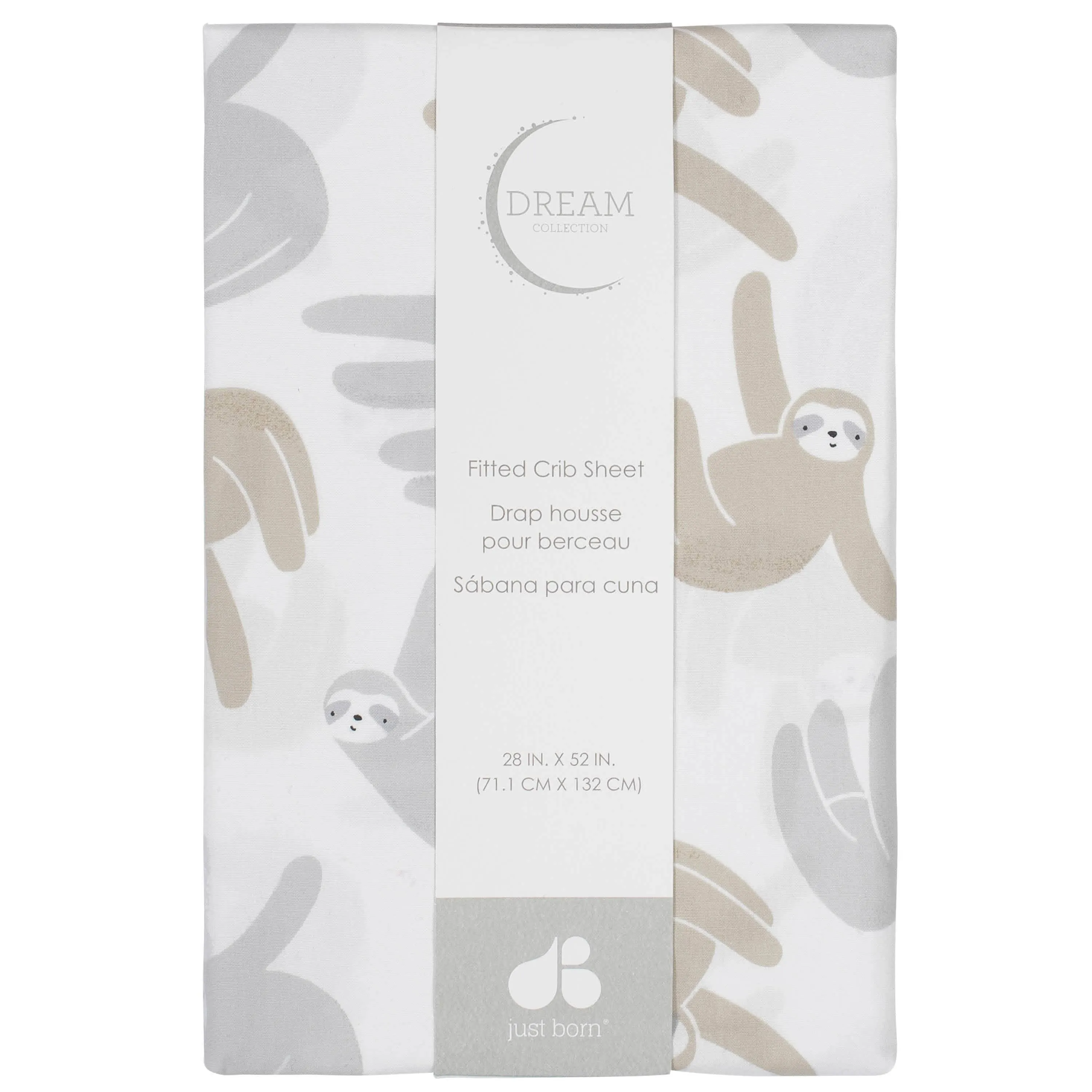 Neutral Sloth Ombre Printed Sheet Gerber Childrenswea