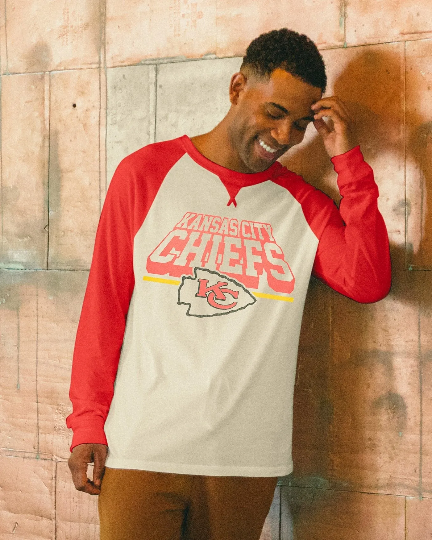 NFL Kansas City Chiefs Colorblock Long Sleeve Raglan