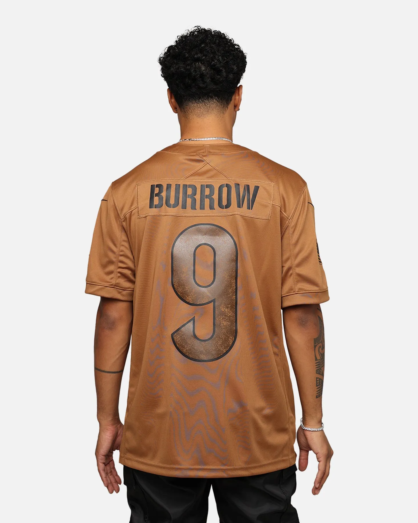 Nike Cincinnati Bengals Joseph Burrow #9 'Salute To Service' Jersey Ale Brown