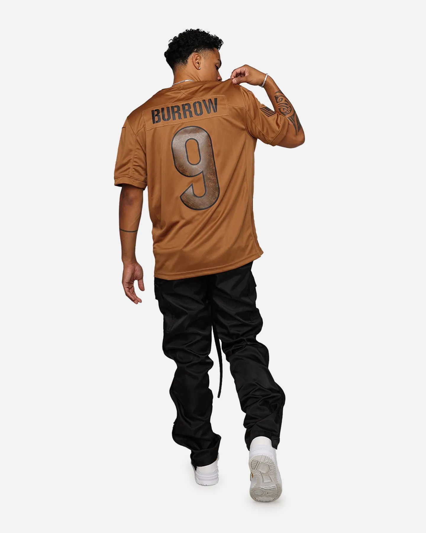 Nike Cincinnati Bengals Joseph Burrow #9 'Salute To Service' Jersey Ale Brown