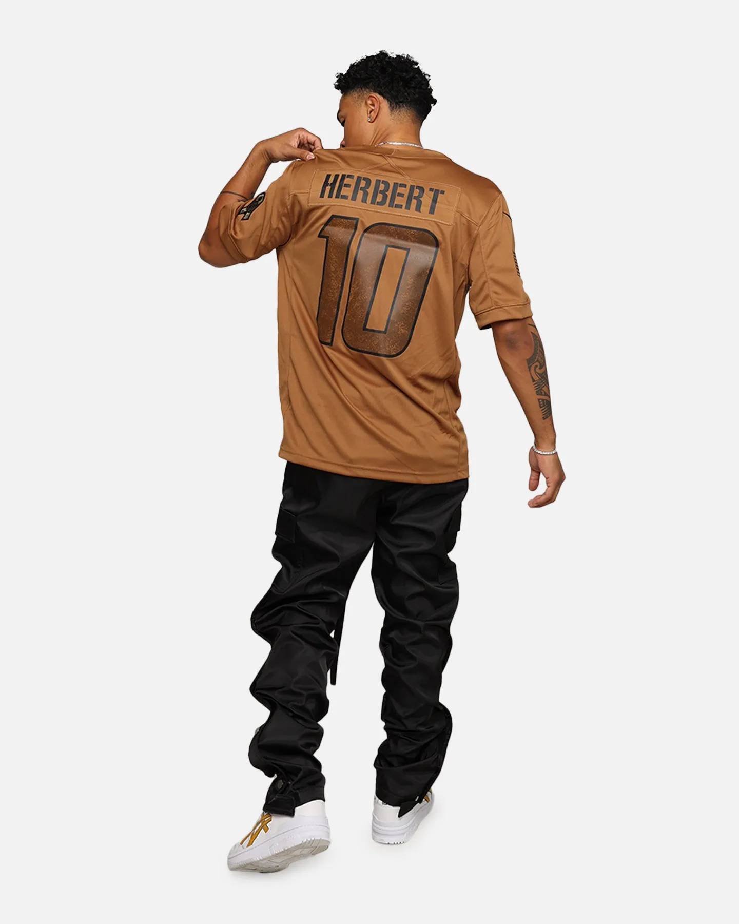 Nike Los Angeles Chargers Justin Herbert #10 'Salute To Service' Jersey Ale Brown