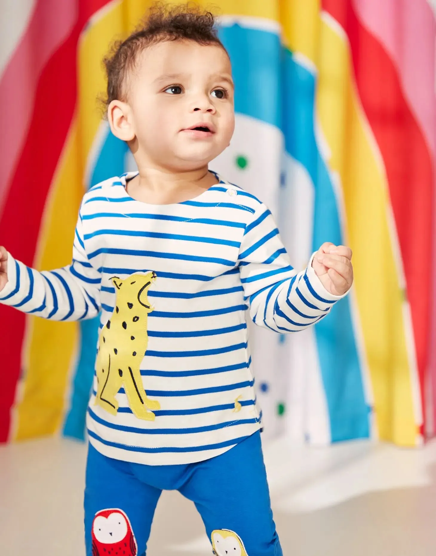 Nursery Collection Artwork Harbour Organically Grown Cotton Top | Joules