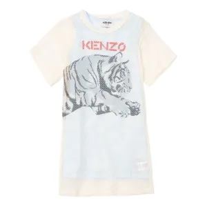 Off White Tiger Print Dress