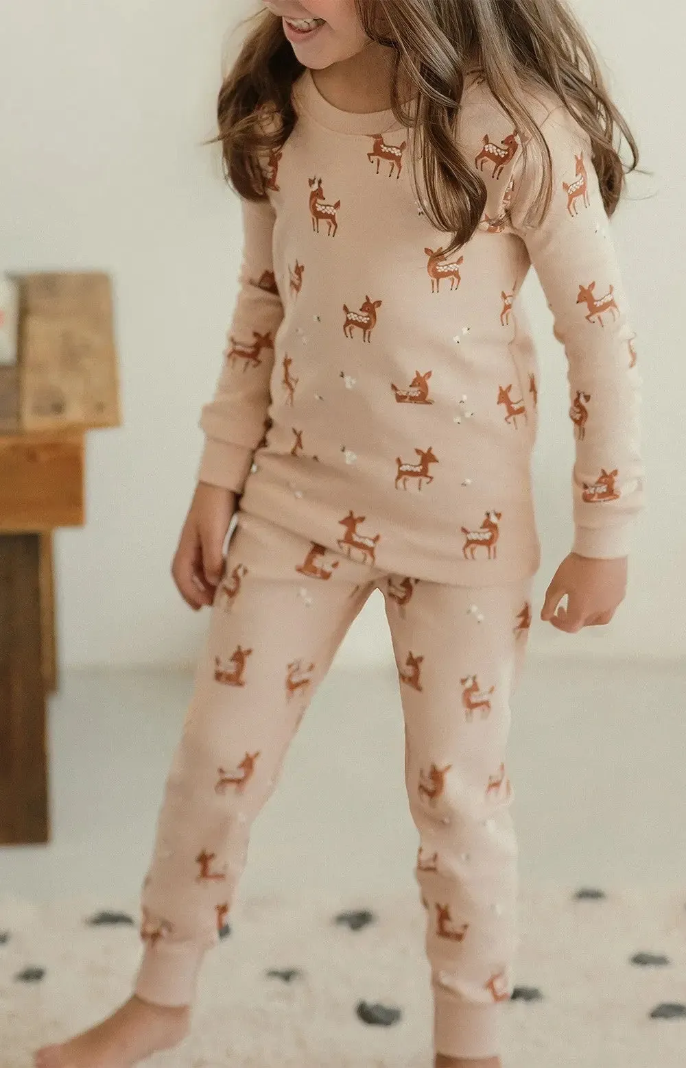 Oh Deery Print Pyjama Set | Petit Lem