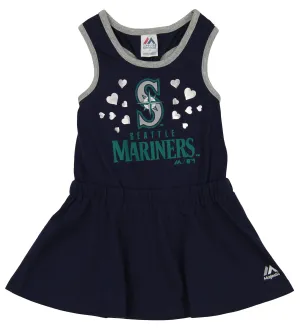 Outerstuff MLB Girls Toddler Seattle Mariners Criss Cross Tank Dress, Blue