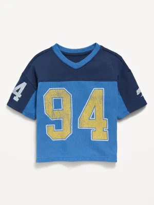 Oversized Color-Block Mesh T-Shirt for Toddler Boys