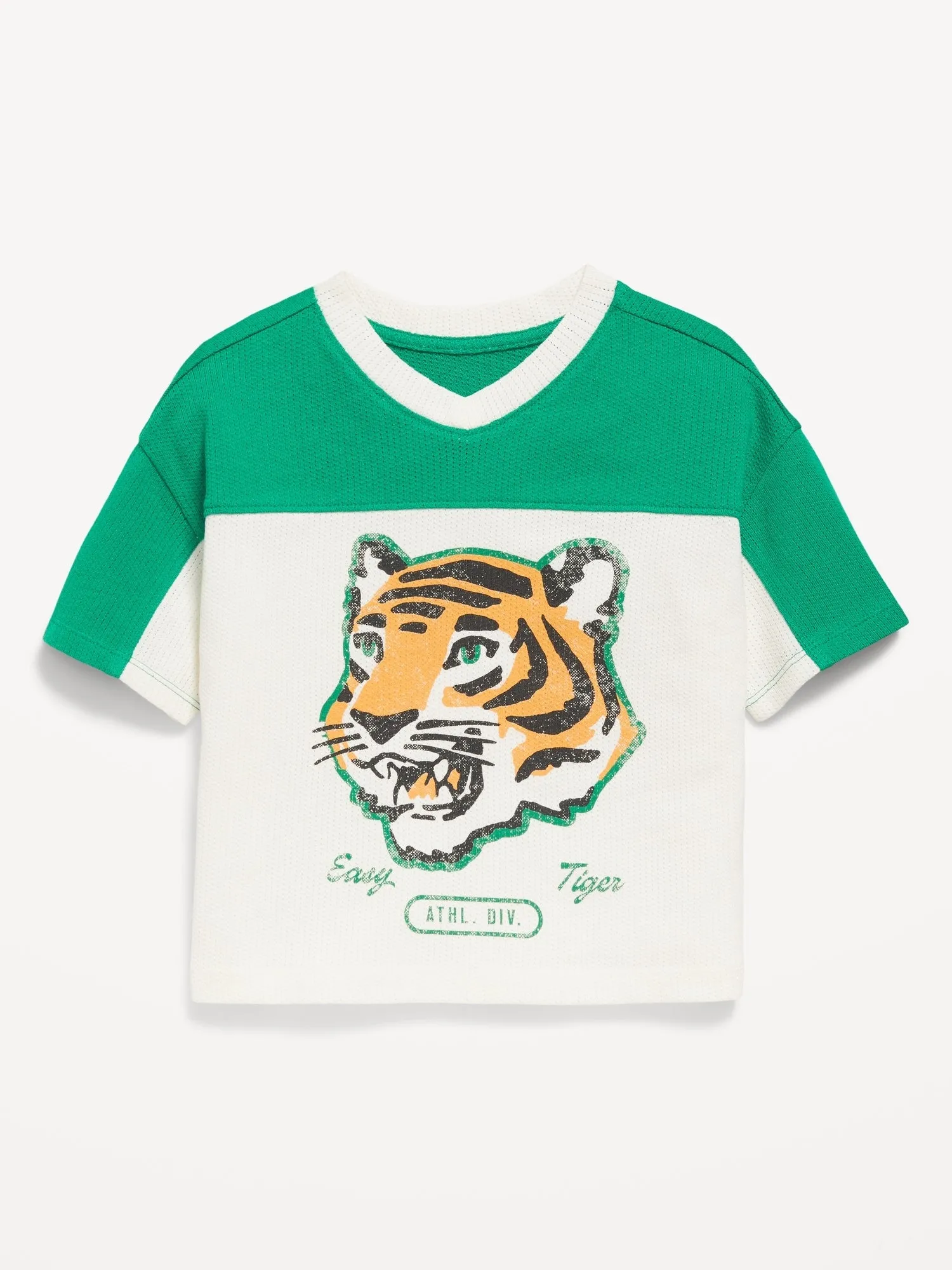 Oversized Color-Block Mesh T-Shirt for Toddler Boys