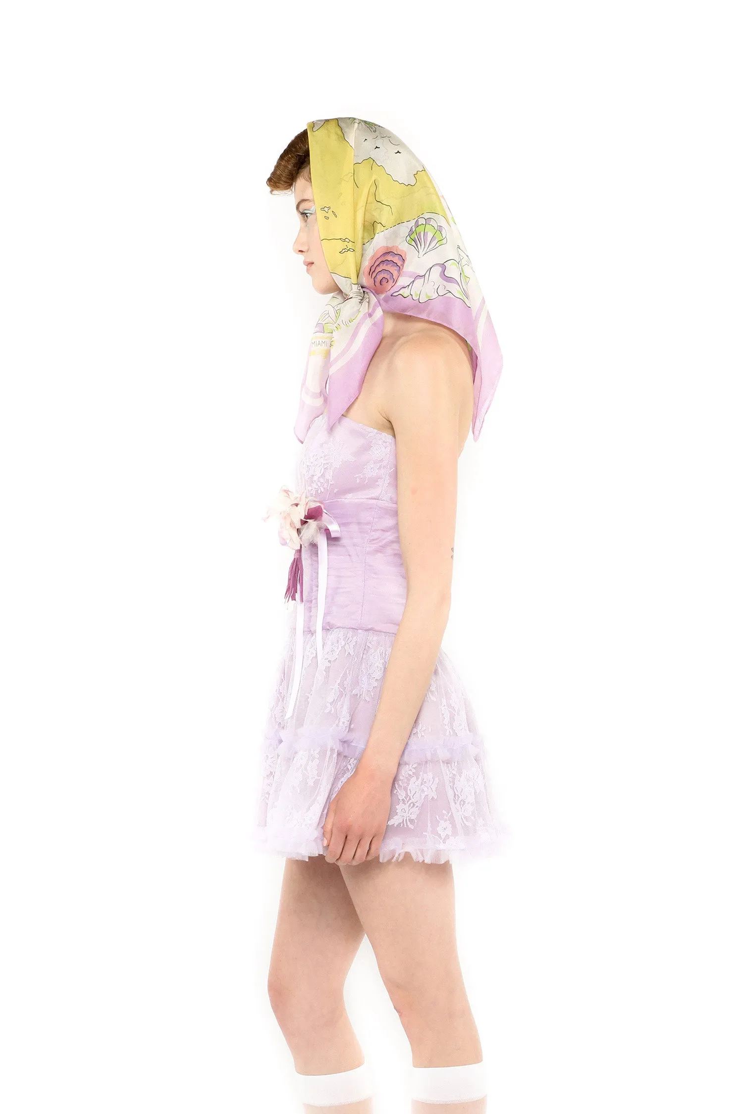 Party Girl Strapless Tulle and Lace Dress Annasui