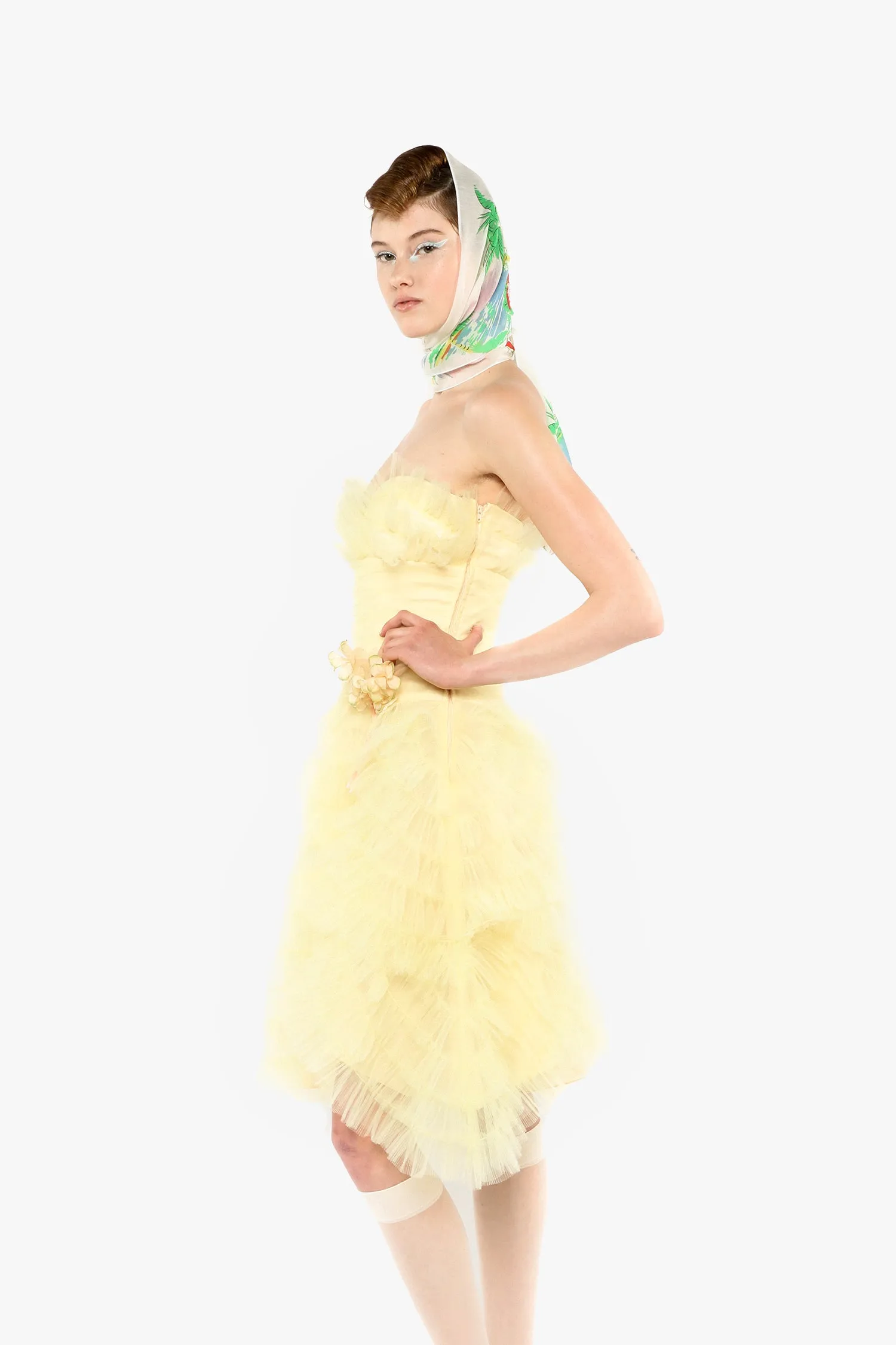 Party Girl Strapless Tulle Dress Annasui