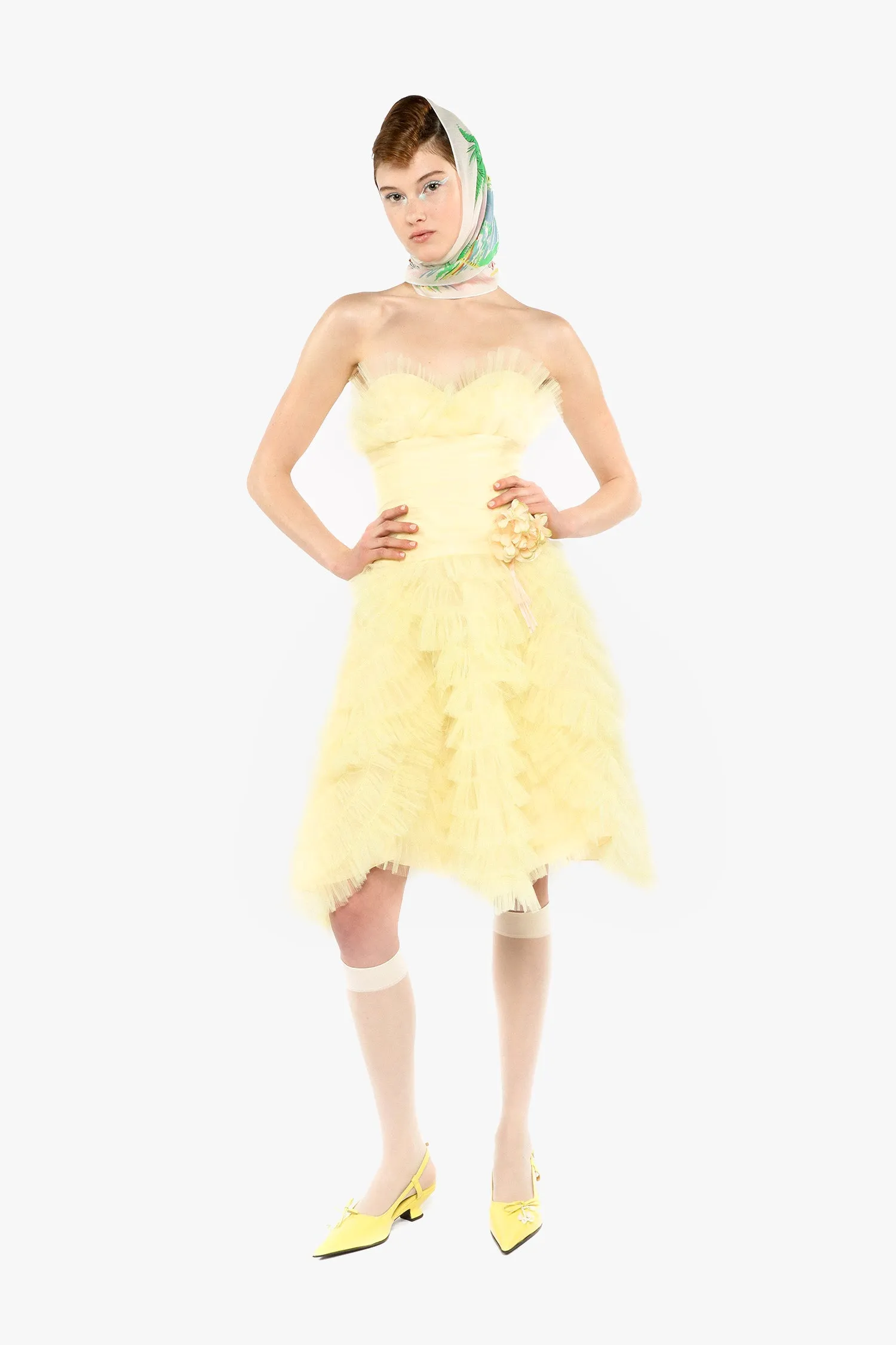 Party Girl Strapless Tulle Dress Annasui