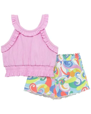 Peek Ruffle Top Short Set