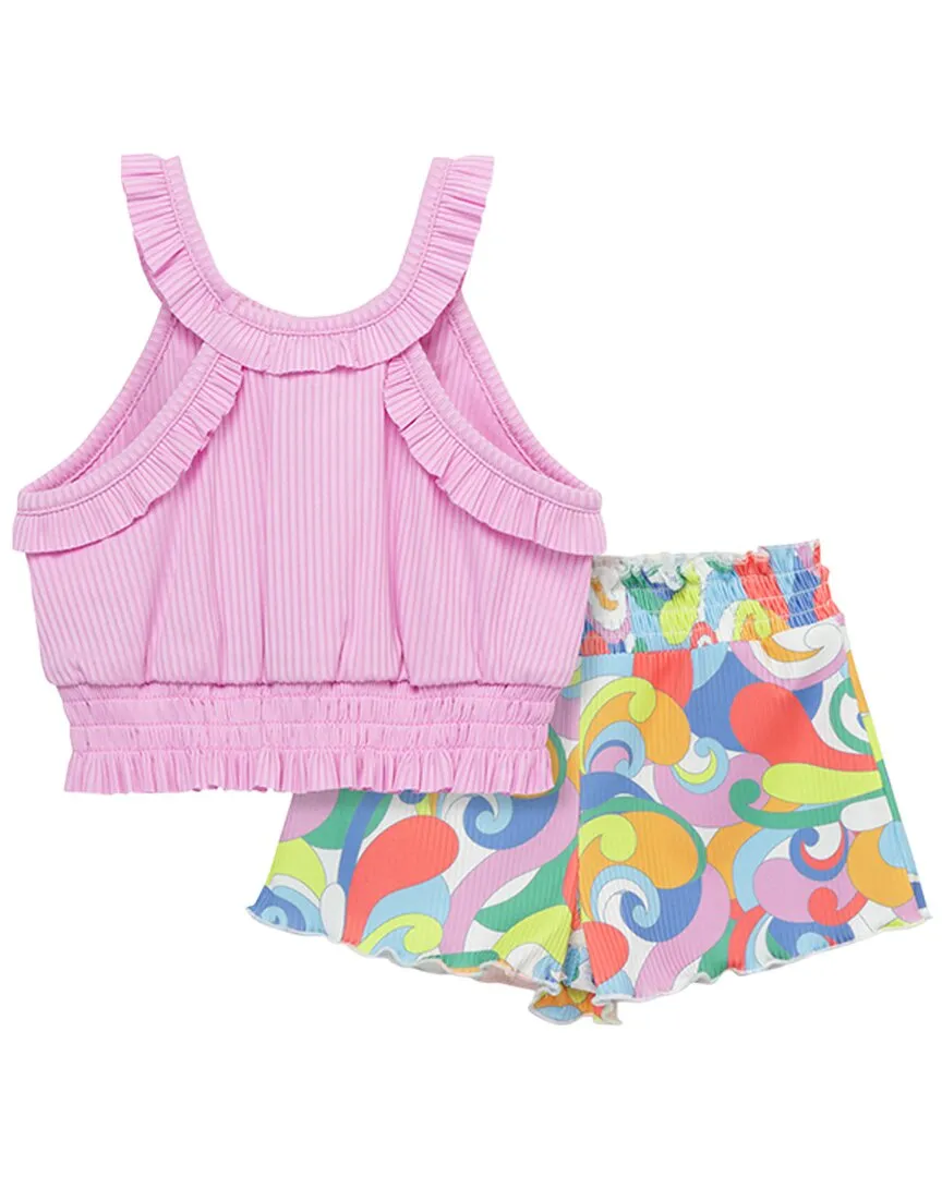 Peek Ruffle Top Short Set