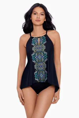 Peephole Tankini Top in Precioso