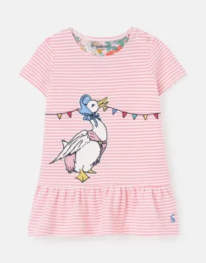 Peter Rabbit Dazzle Organically Grown Cotton Artwork Baby Girls Dress | Joules