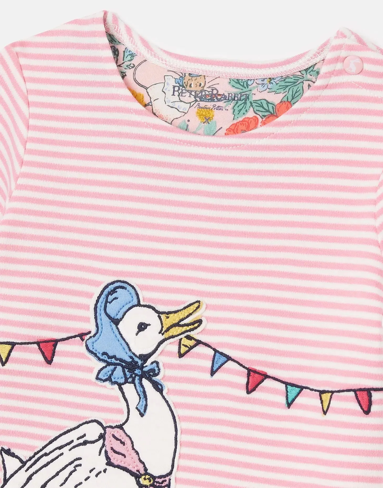 Peter Rabbit Dazzle Organically Grown Cotton Artwork Baby Girls Dress | Joules