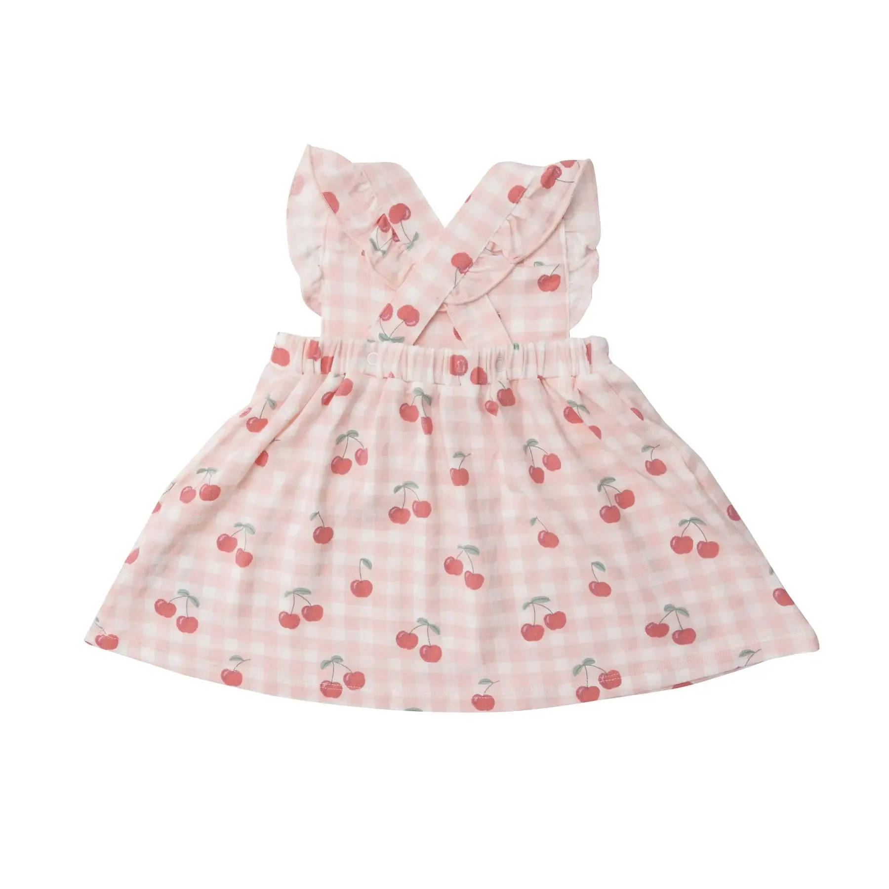 Pinafore Top and Bloomer - Cherry Gingham | Angel Dear