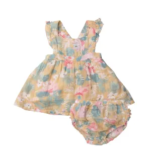 Pinafore Top and Bloomer - Floral Flamingos | Angel Dear