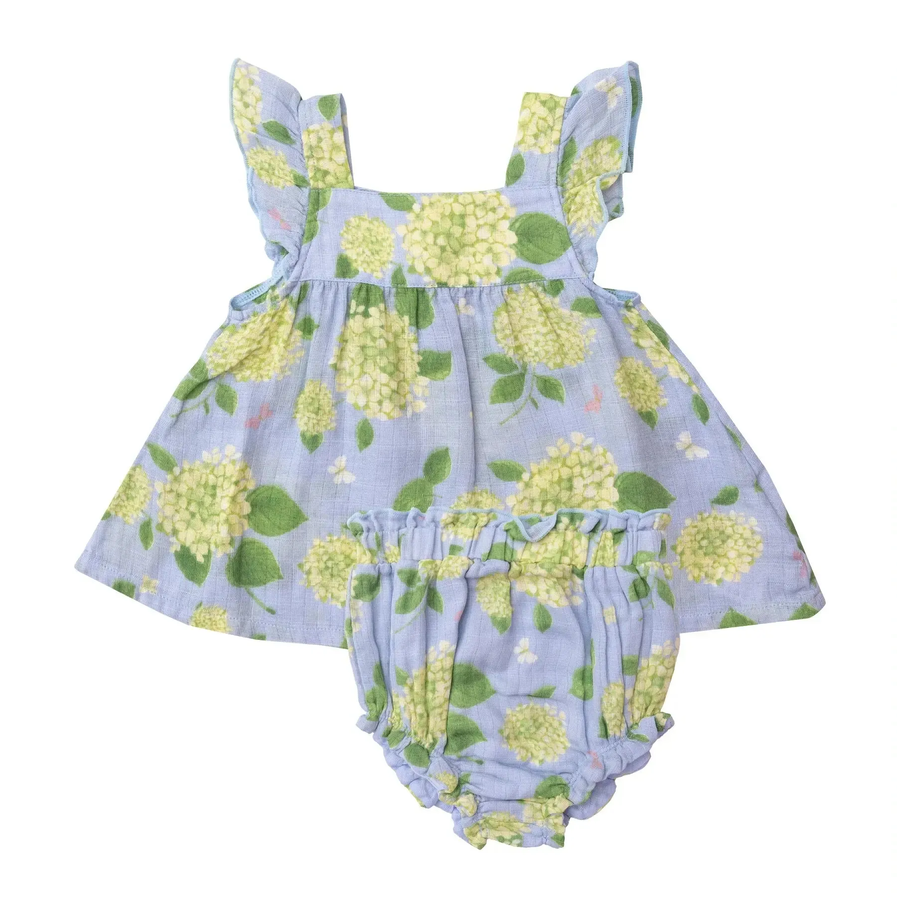Pinafore Top and Bloomer - Hydrangea Pale Perri | Angel Dear
