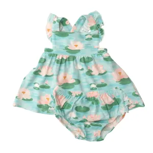 Pinafore Top and Bloomer - Lily Pads | Angel Dear