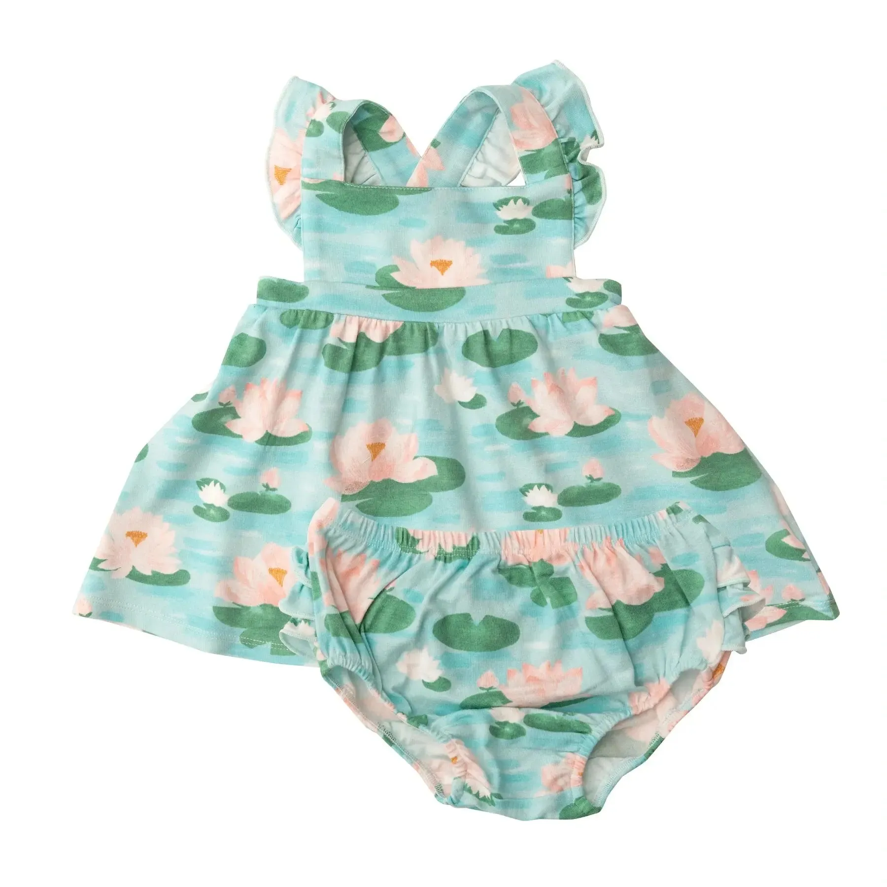 Pinafore Top and Bloomer - Lily Pads | Angel Dear