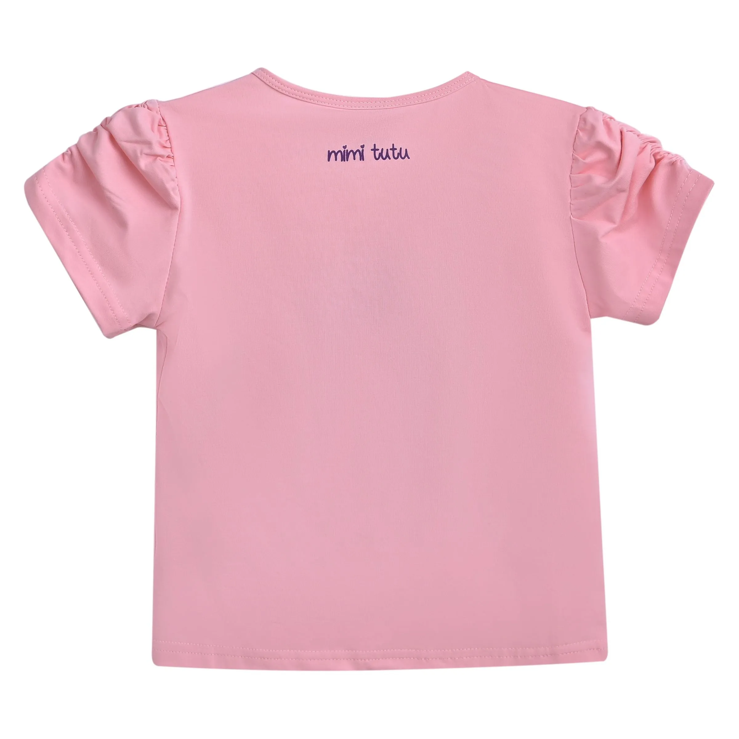 Pink Bear Applique T-Shirt