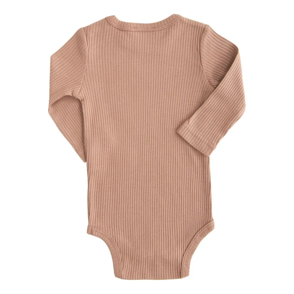 Pink Fawn Long Sleeved Modal Bodysuit