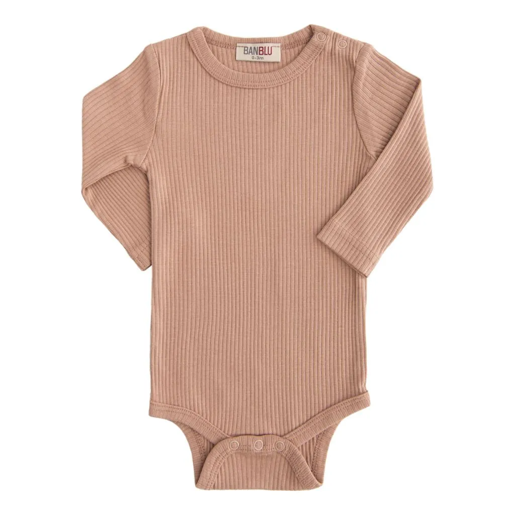 Pink Fawn Long Sleeved Modal Bodysuit