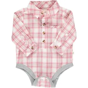 Pink plaid woven onesie | Me & Henry