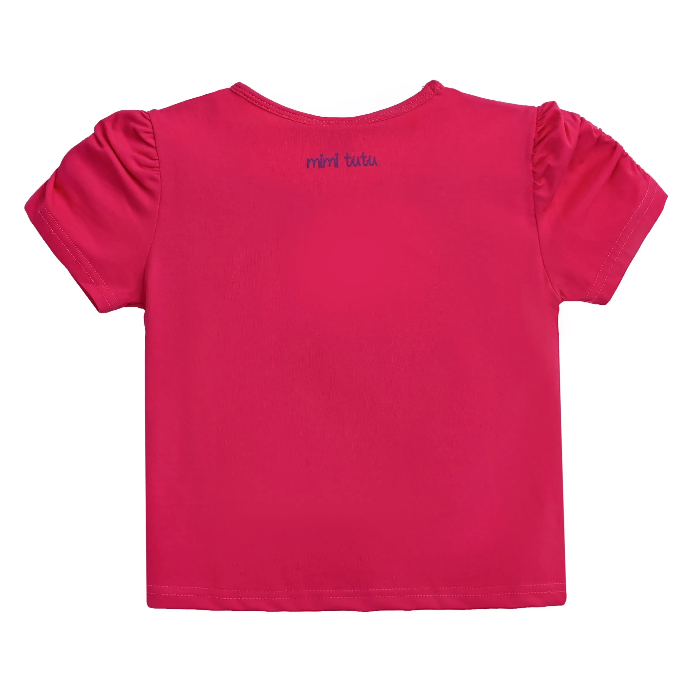 Pink Raspberry Peacock Applique T-Shirt