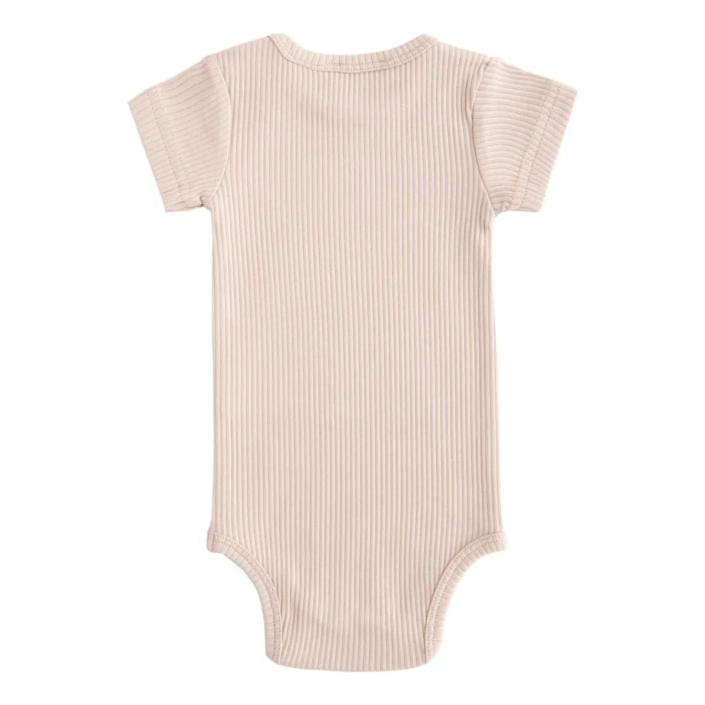 Pink Short-Sleeved Modal Bodysuit