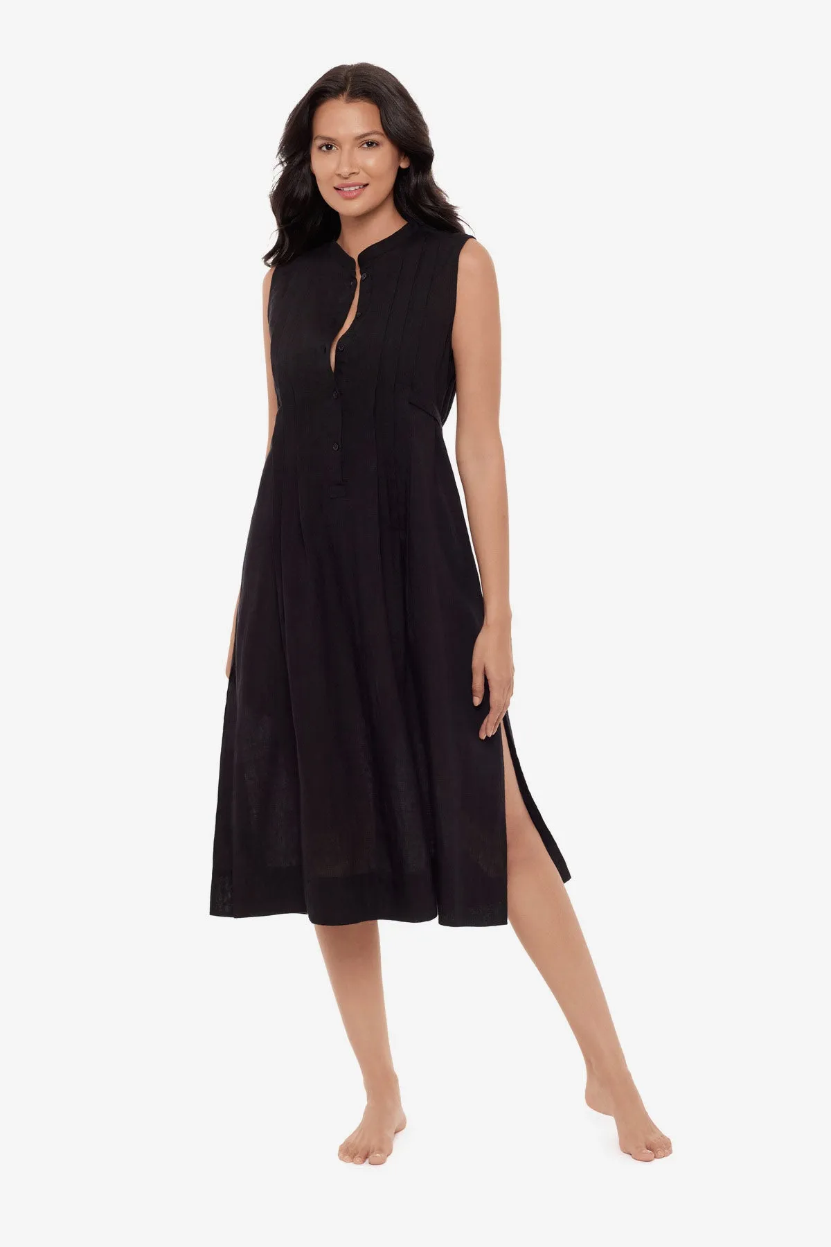 Pleated Beach Dress Cover Up