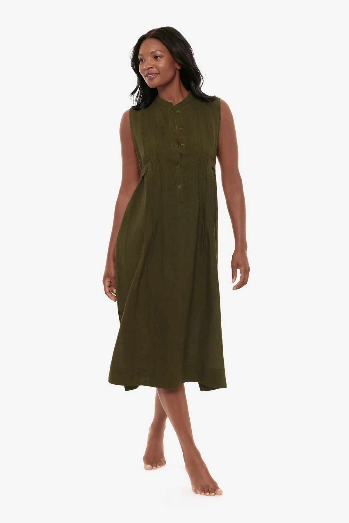 Pleated Beach Dress Cover Up