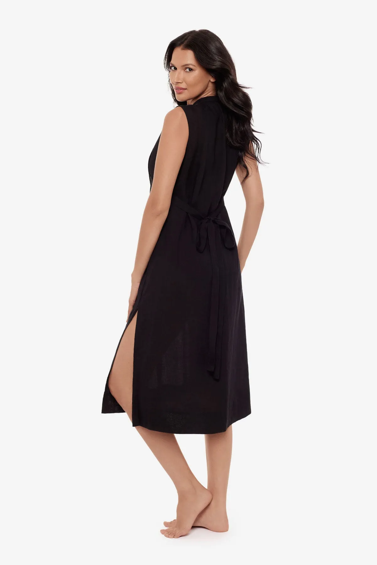 Pleated Beach Dress Cover Up