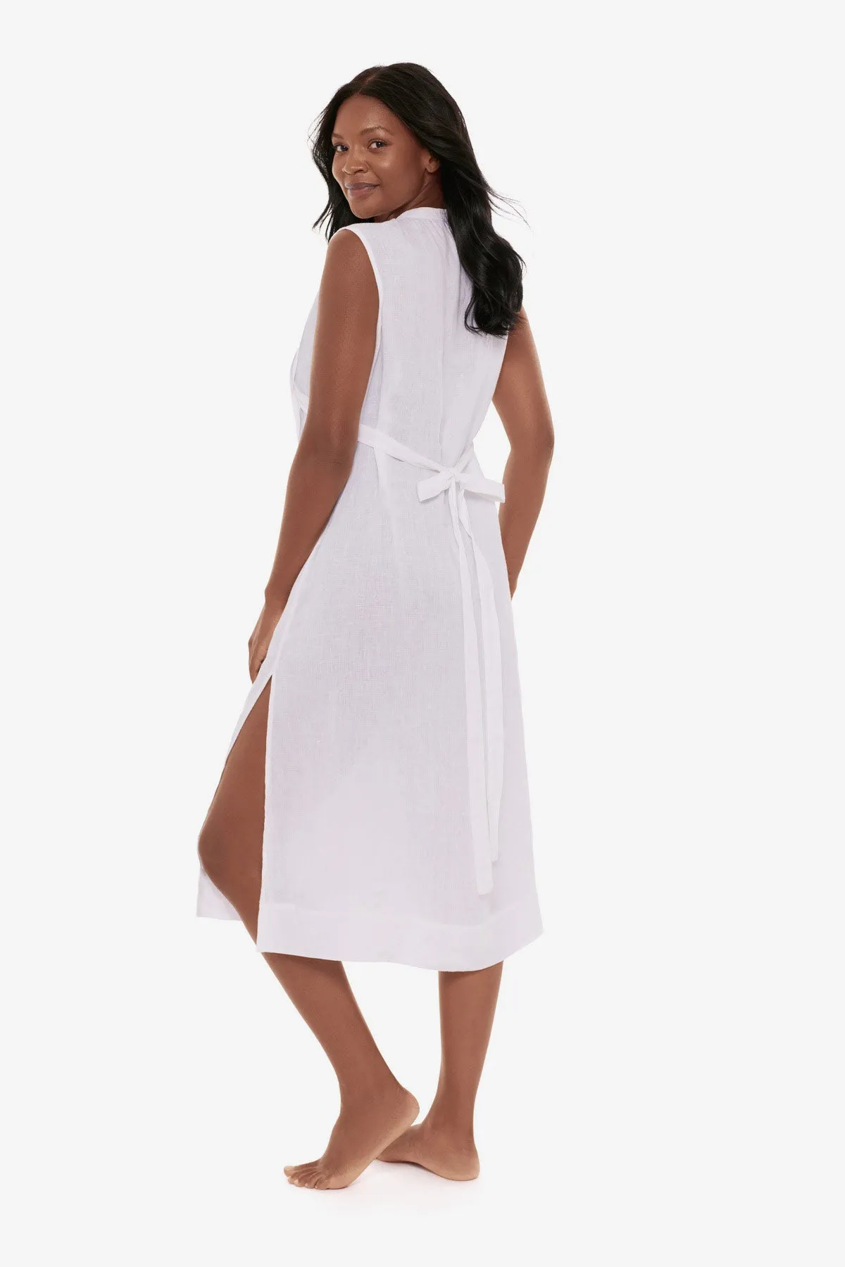 Pleated Beach Dress Cover Up