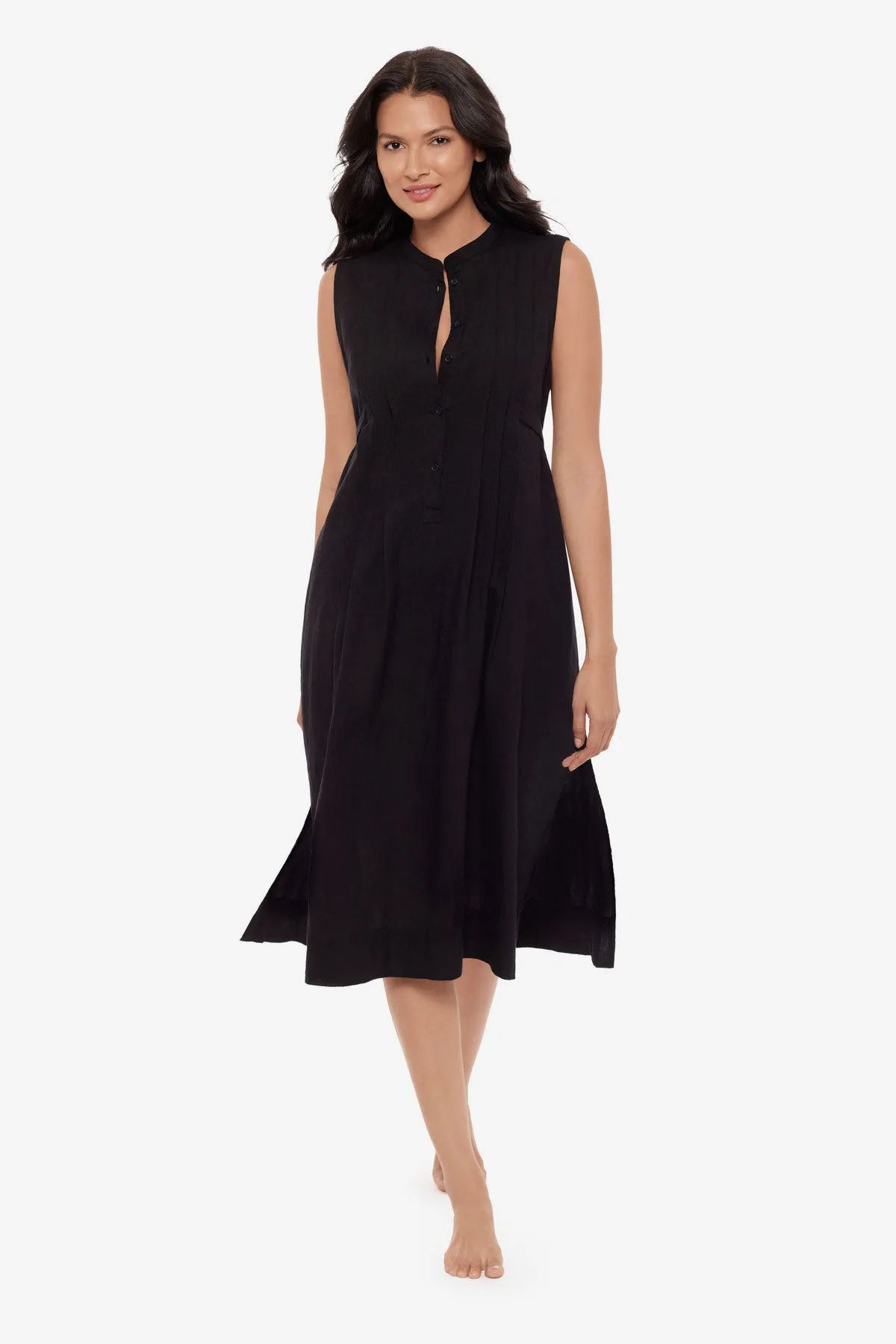 Pleated Beach Dress Cover Up