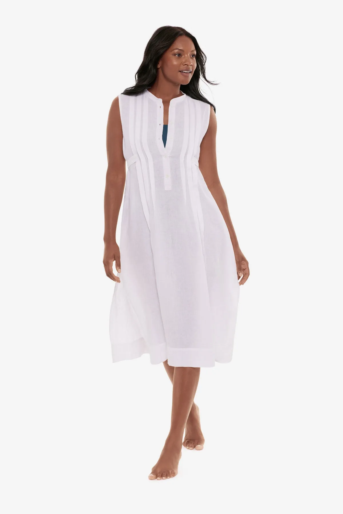 Pleated Beach Dress Cover Up