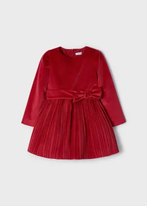 Pleated Velvet Dress Girl | Mayoral