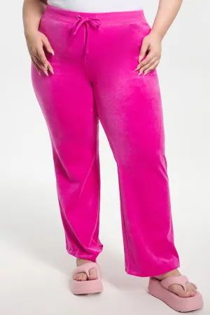 Plus-Size Classic Cotton Velour Track Pants Juicy Couture
