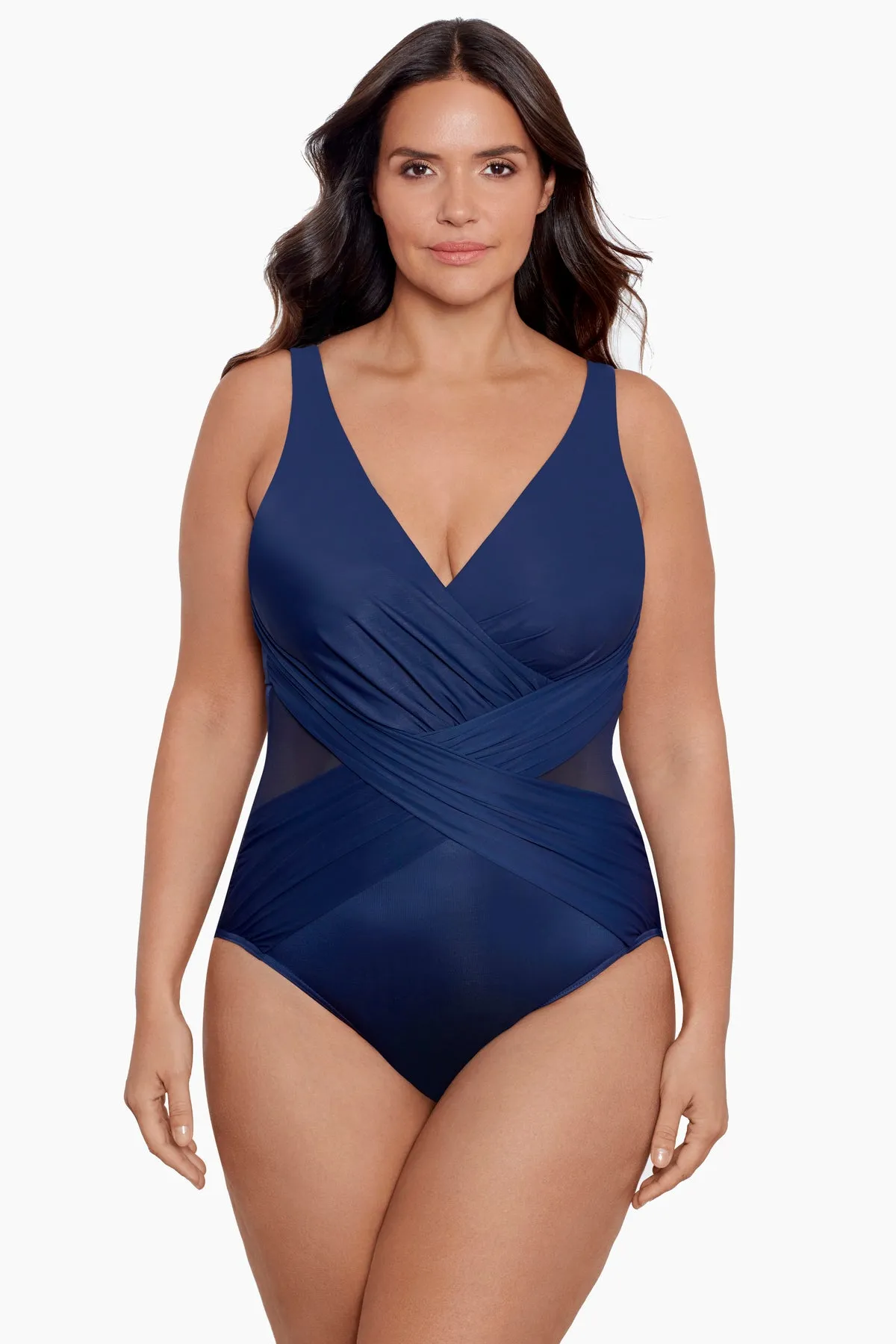 Plus Size Crossover One Piece
