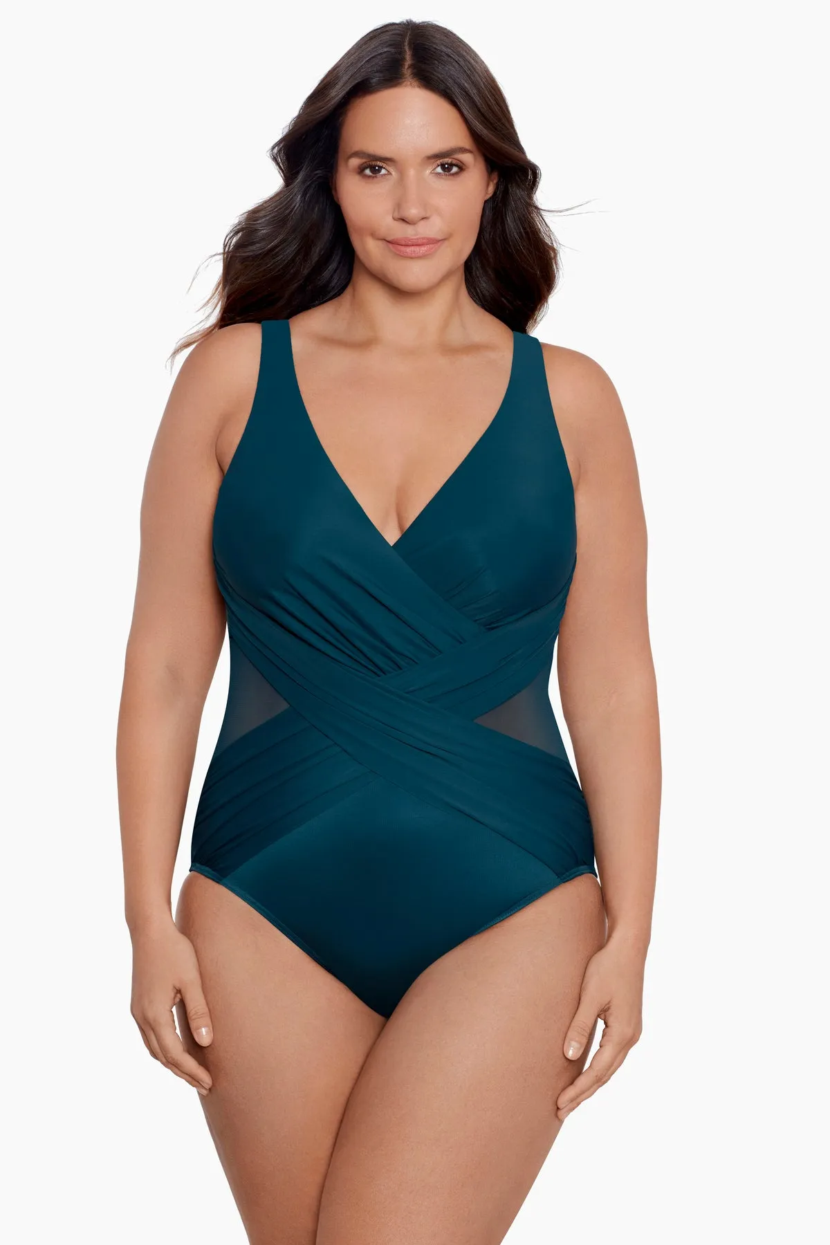 Plus Size Crossover One Piece