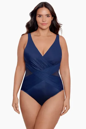 Plus Size Crossover One Piece