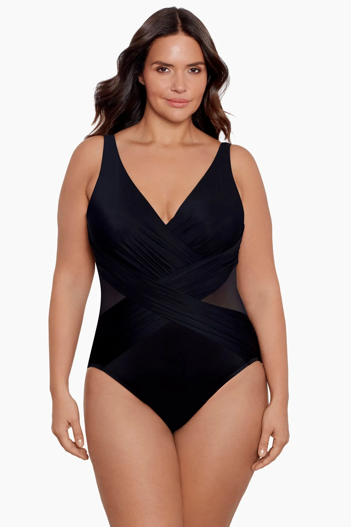 Plus Size Crossover One Piece