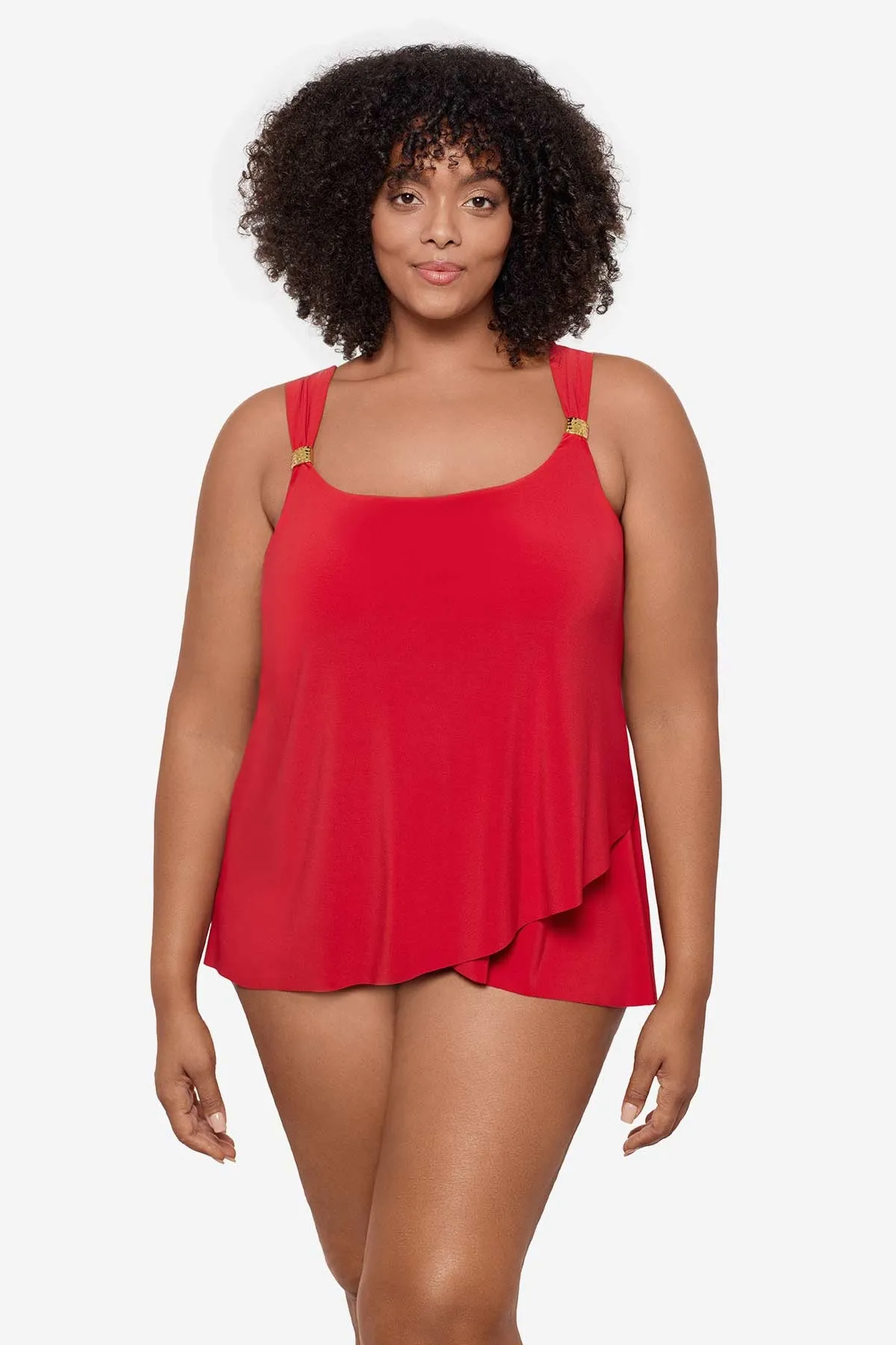 Plus Size Dazzle Tankini Top