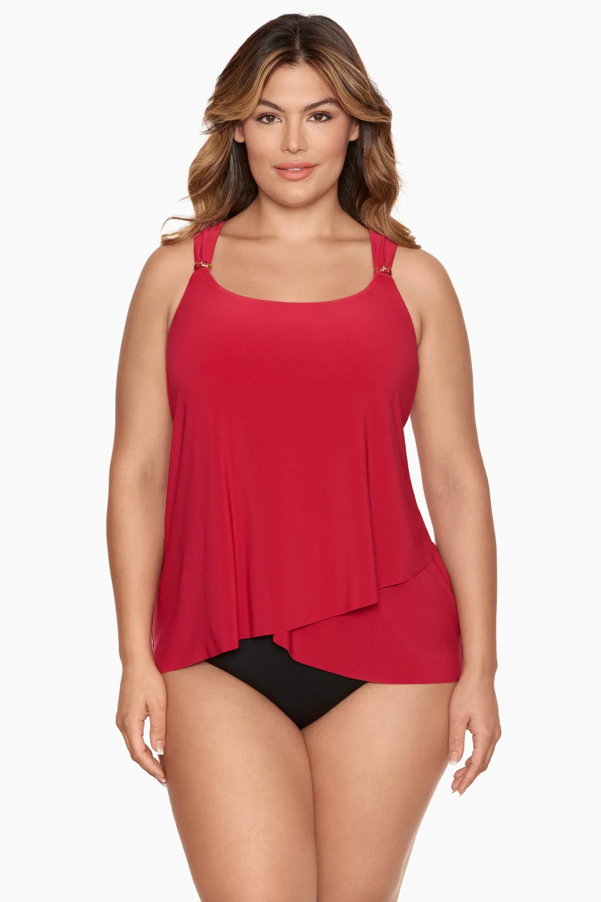 Plus Size Dazzle Tankini Top