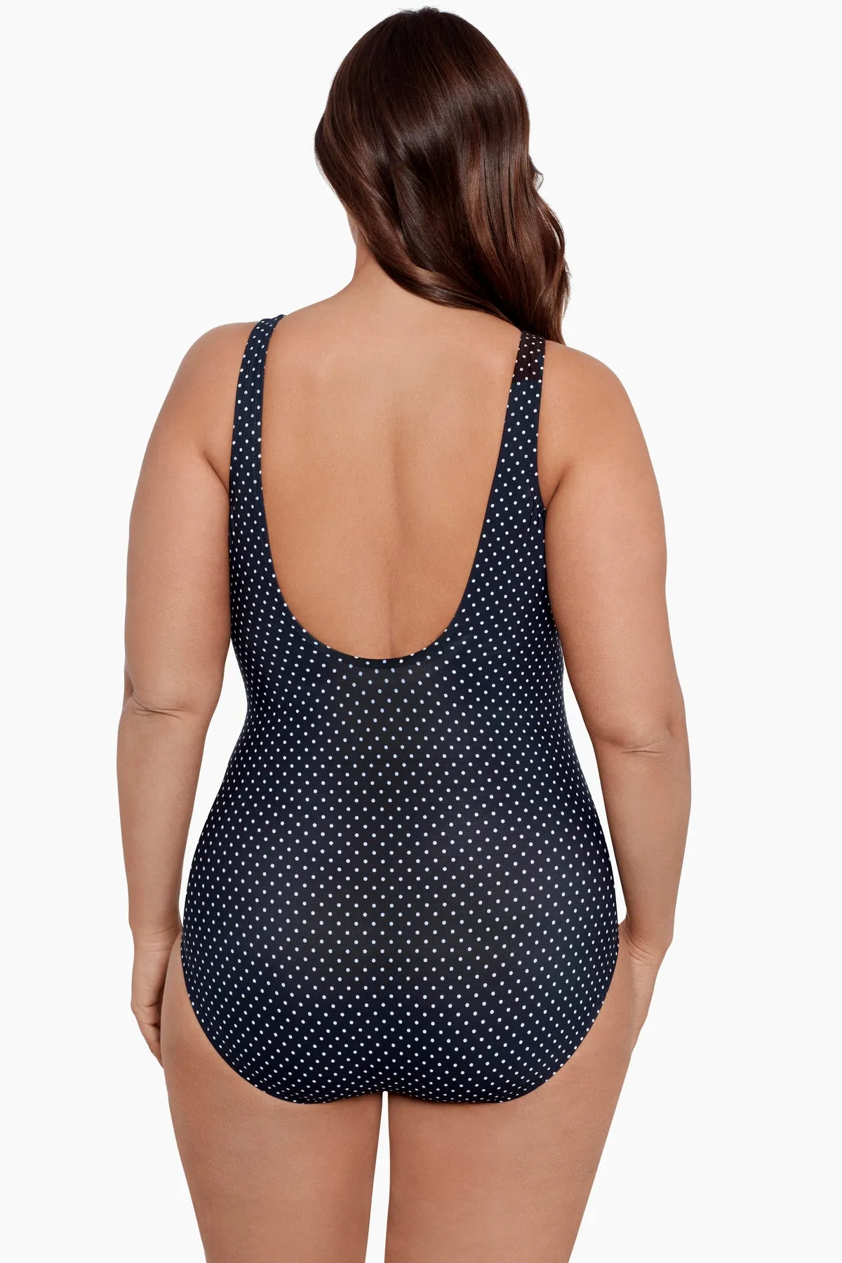 Plus Size Oceanus One Piece in Pin Point