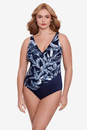 Plus Size Oceanus One Piece in Tropica Toile